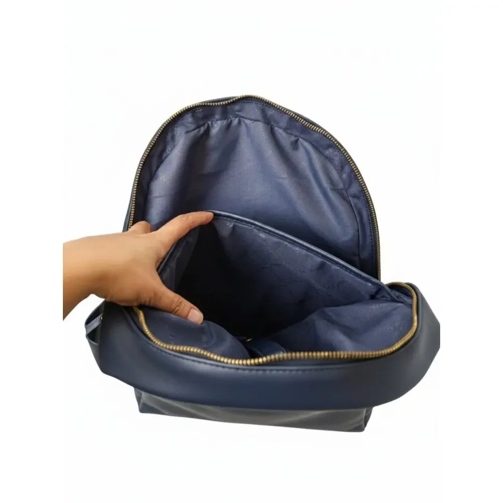 Rosetti Navy & Gold Laptop Backpack Work Travel Bag Minimalist Chic